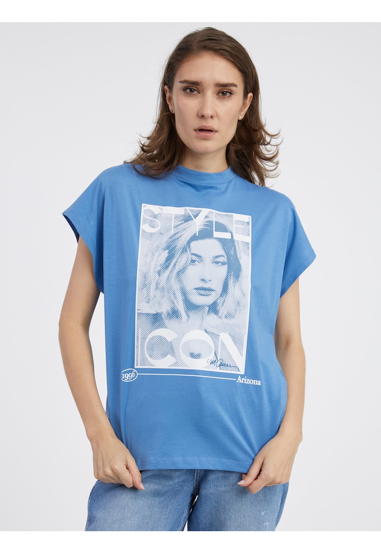 Tricou din bumbac organic cu imprimeu foto -