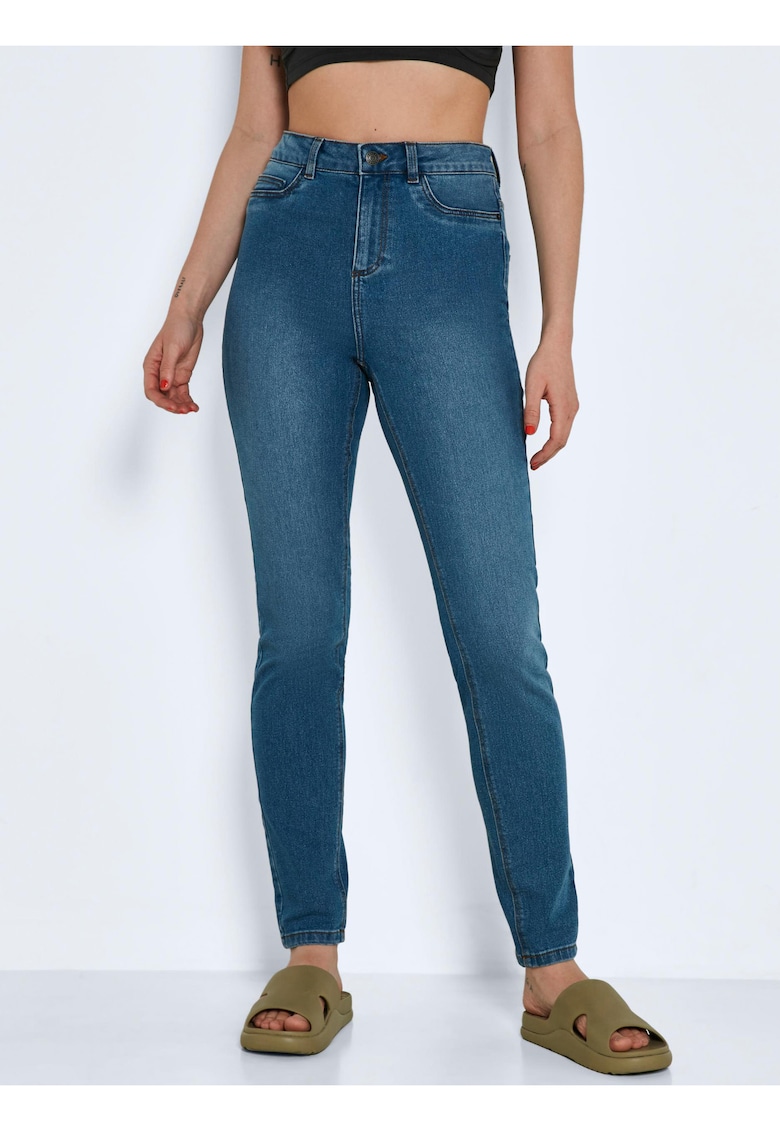 Blugi skinny cu talie inalta