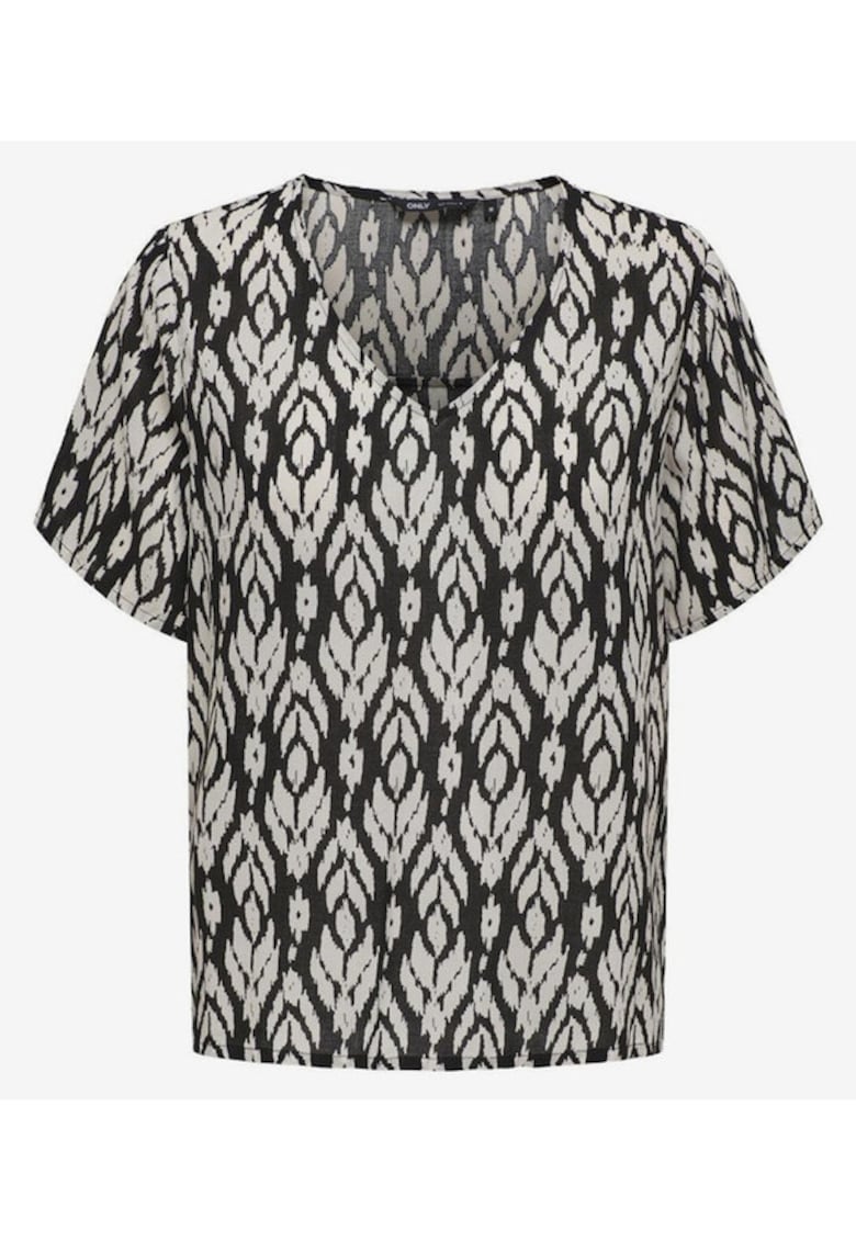 Bluza imprimata cu decolteu in V