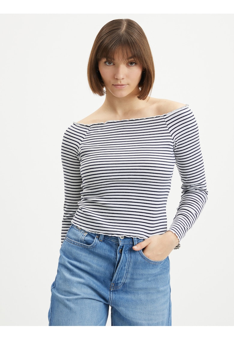 Bluza cu decolteu barcuta Alicia