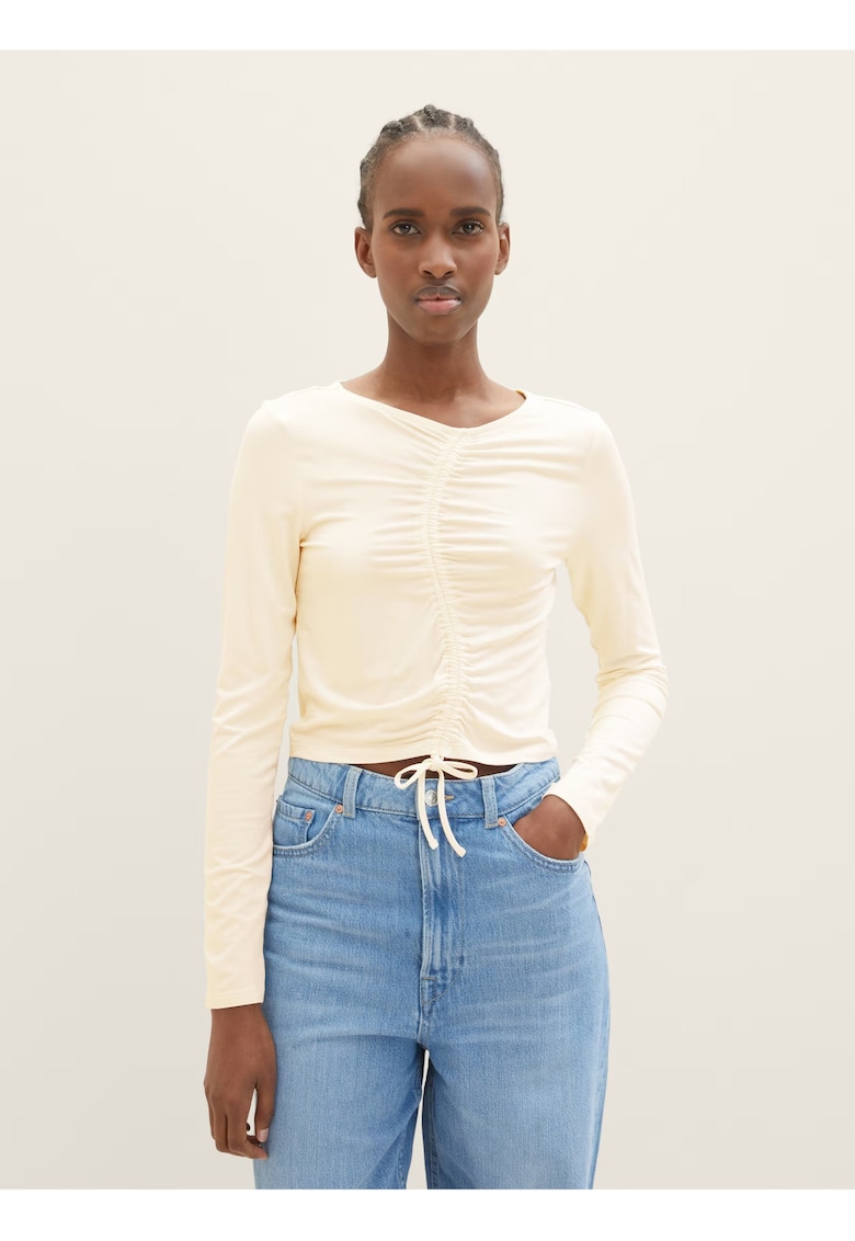 Bluza din amestec de viscoza cu insertie elastica
