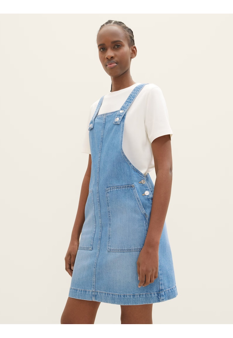 Sarafan din denim albastru deschis