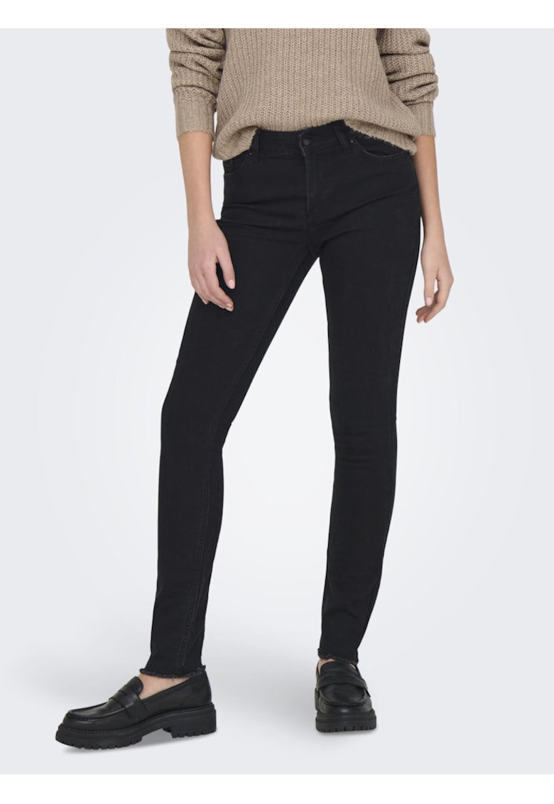 Blugi skinny cu talie medie