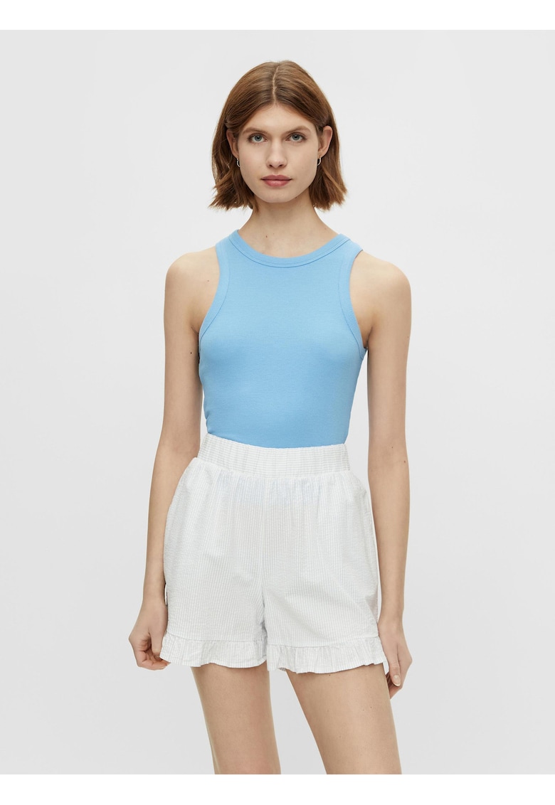 Top slim fit din amestec de bumbac organic