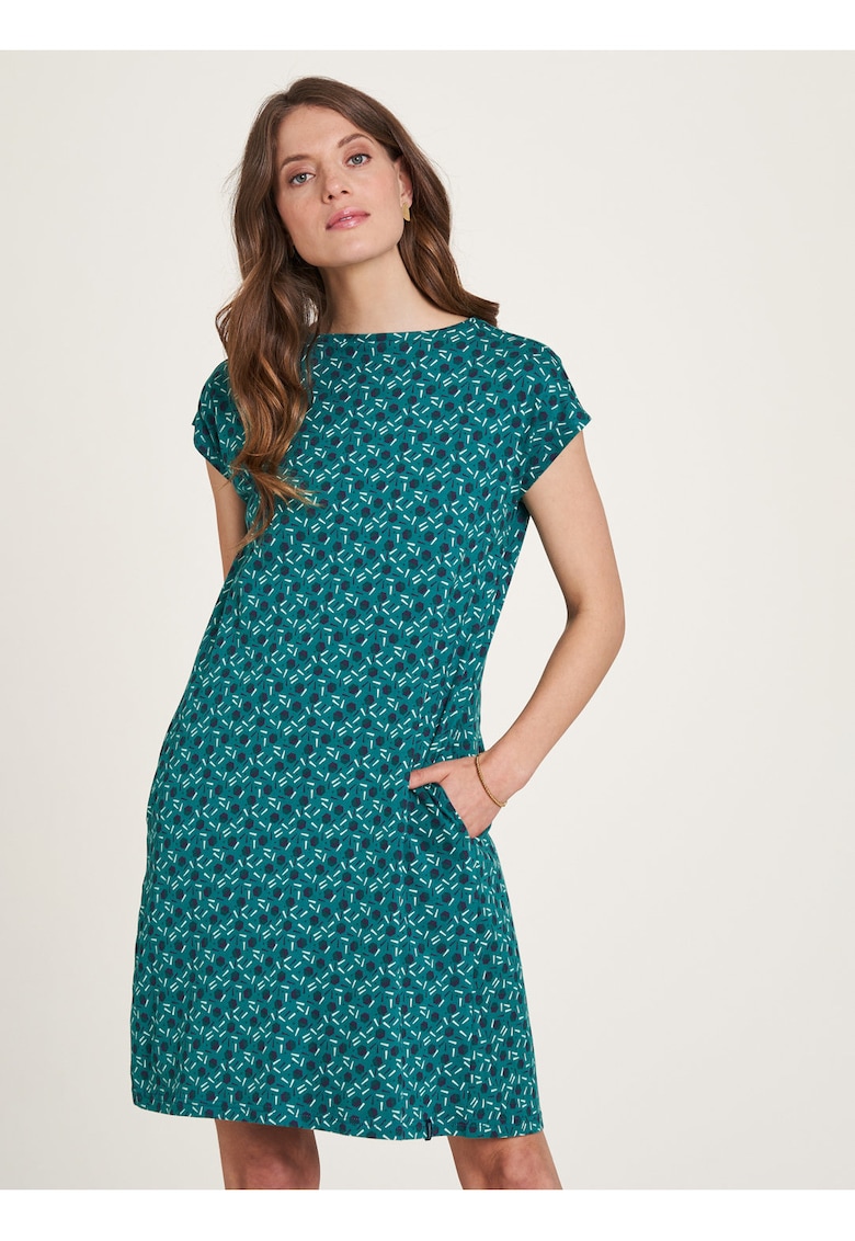 Rochie cu model de dama Petrol