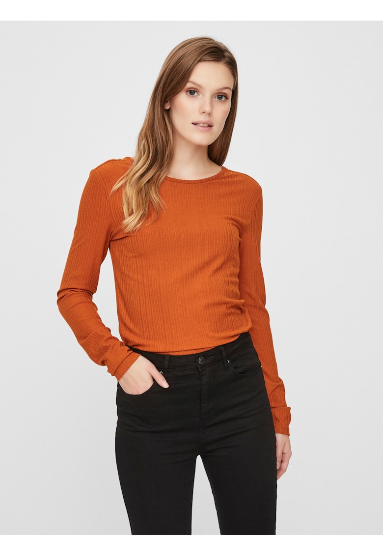 Bluza din amestec de viscoza cu model striat -