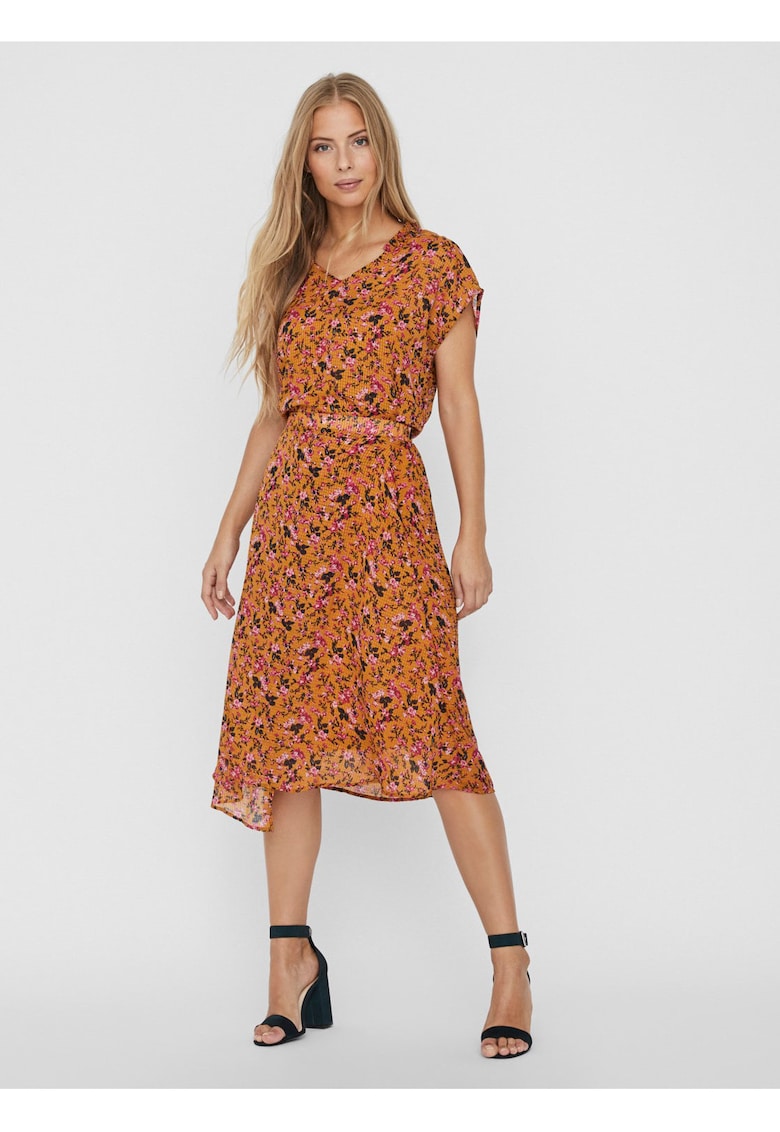 Bluza florala cu decolteu in V