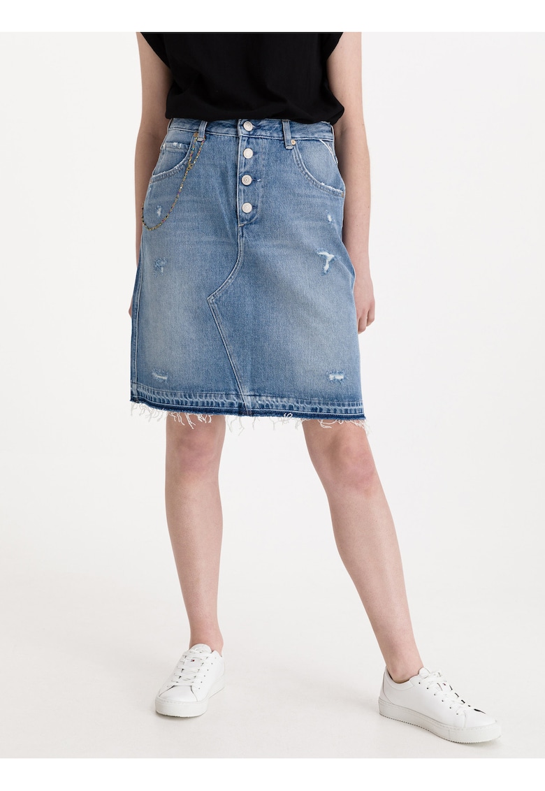 Fusta midi din denim