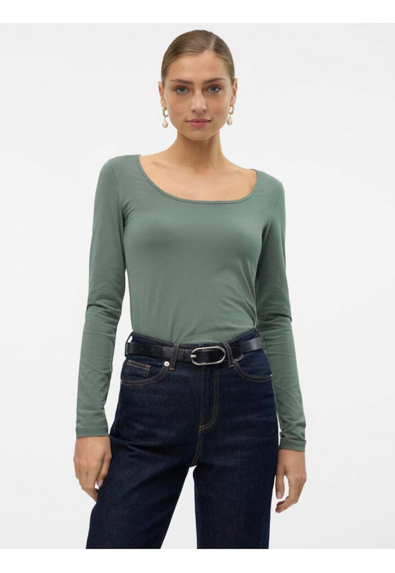 Bluza cu maneci lungi si model uni