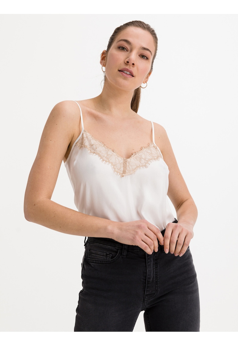 Top cami cu dantela -