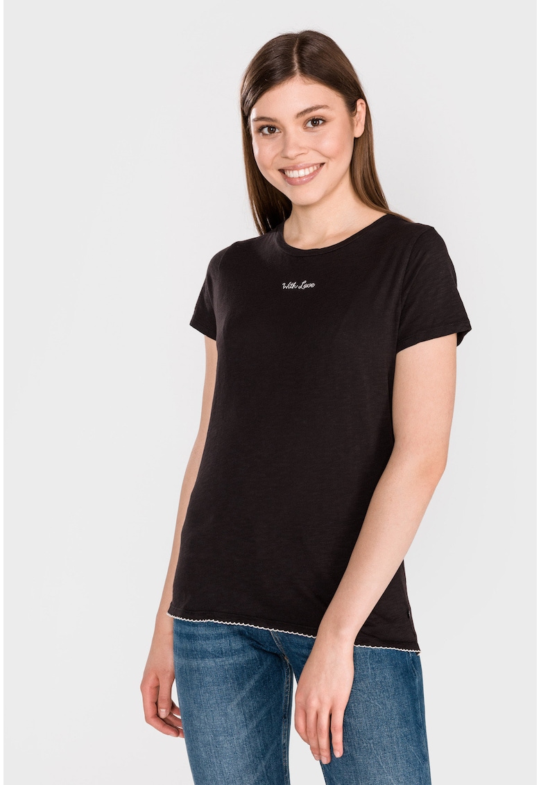 Tricou din bumbac cu logo discret -