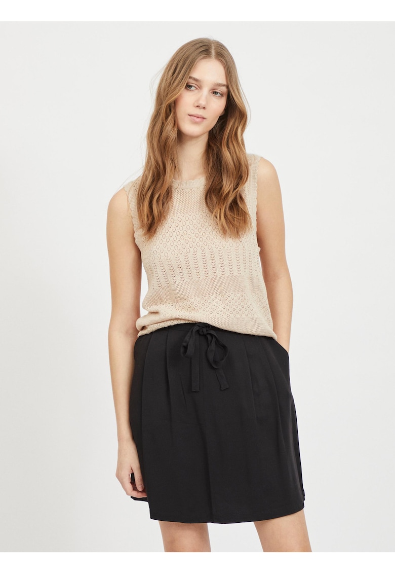 Top cu aspect transparent si model uni