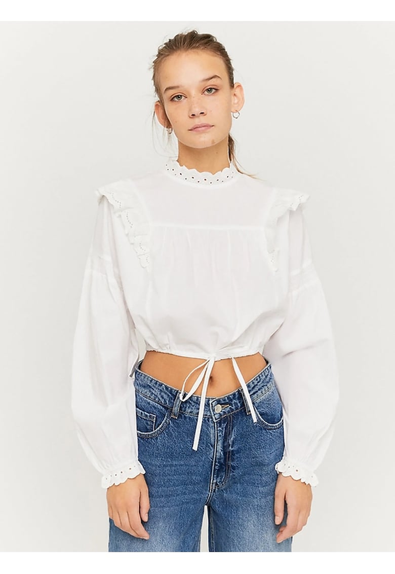 Bluza scurta cu maneci bufante
