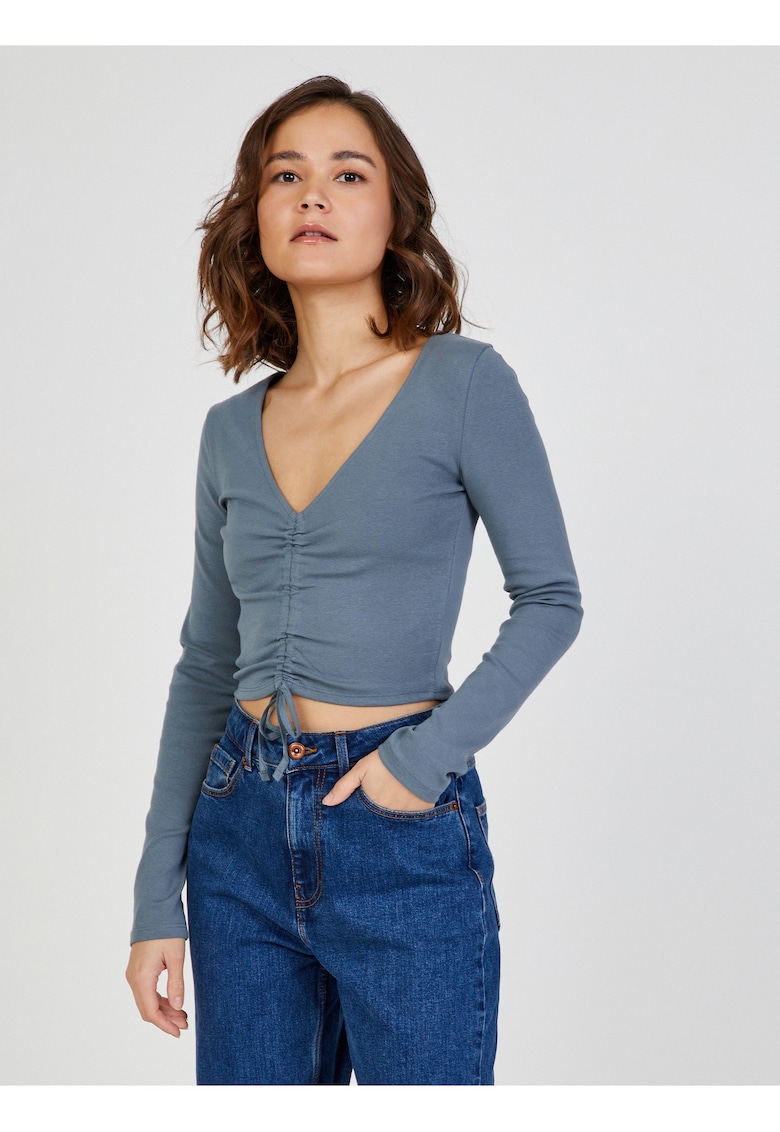 Tricou din amestec de bumbac cu snur de ajustare