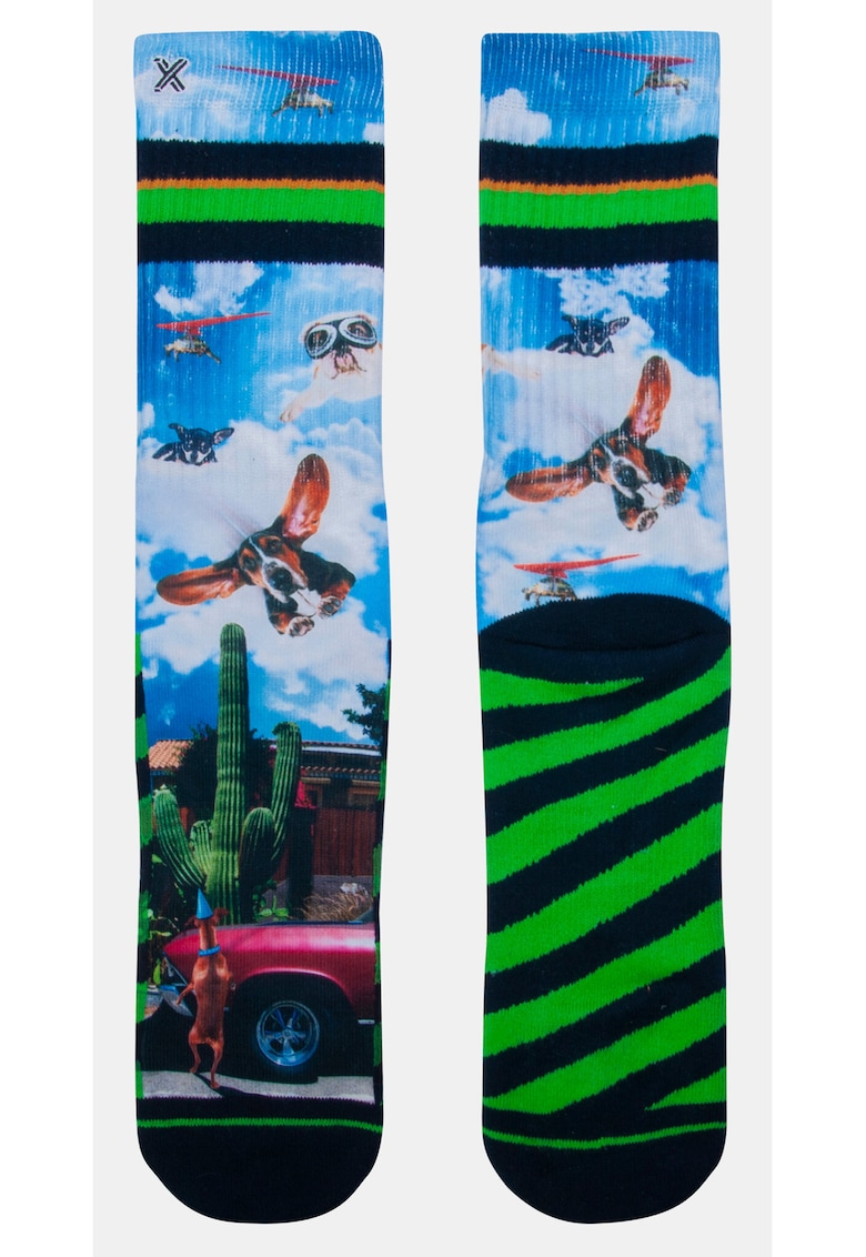 Sosete lungi cu model grafic