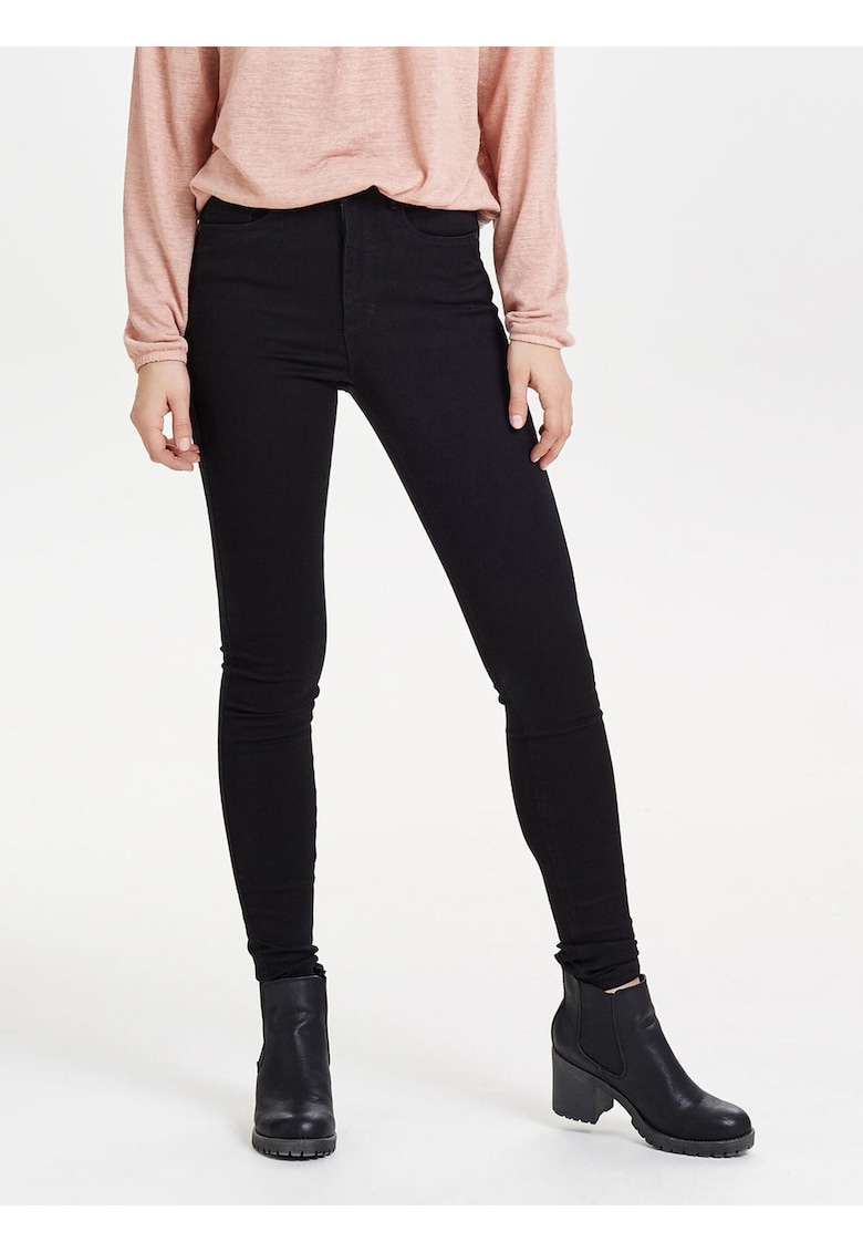 Blugi skinny fit din amestec de bumbac cu model uni -