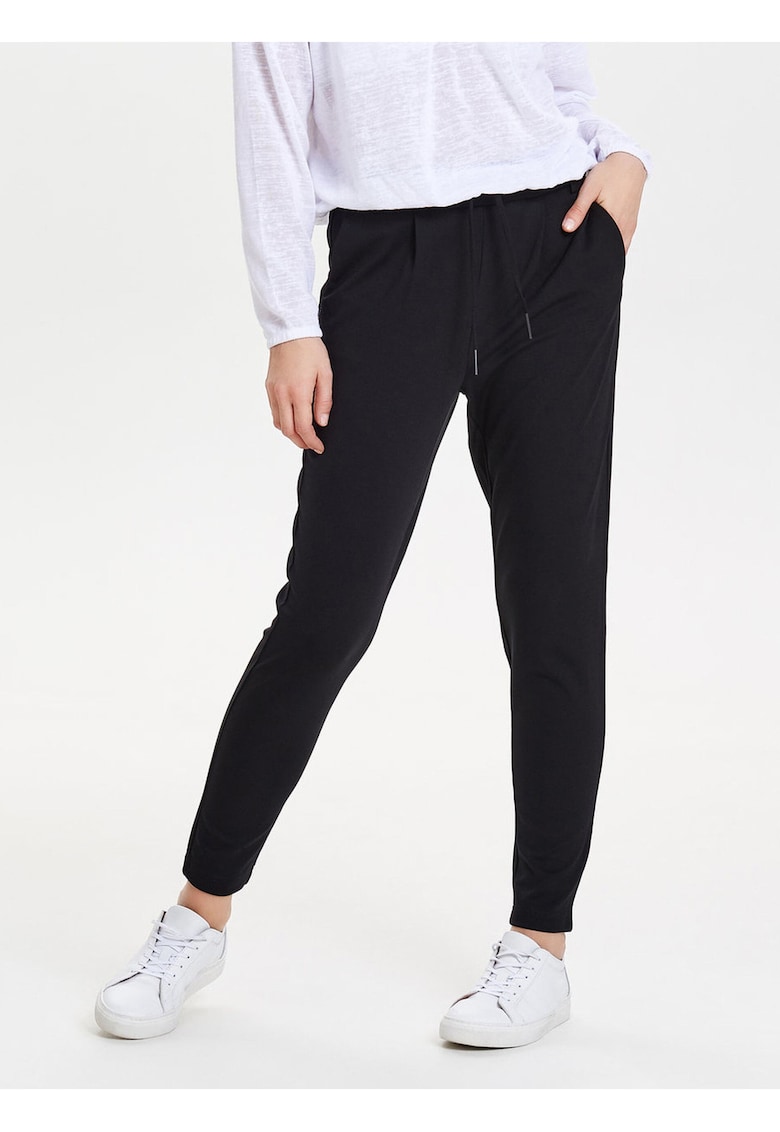 Pantaloni uni cu snur de ajustare