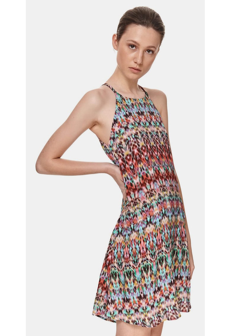 Rochie din viscoza cu model abstract -