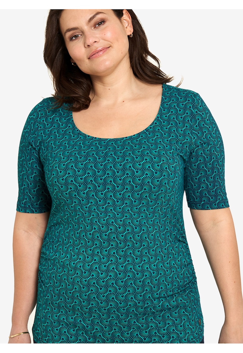 Tricou din amestec de bumbac organic cu model logo -
