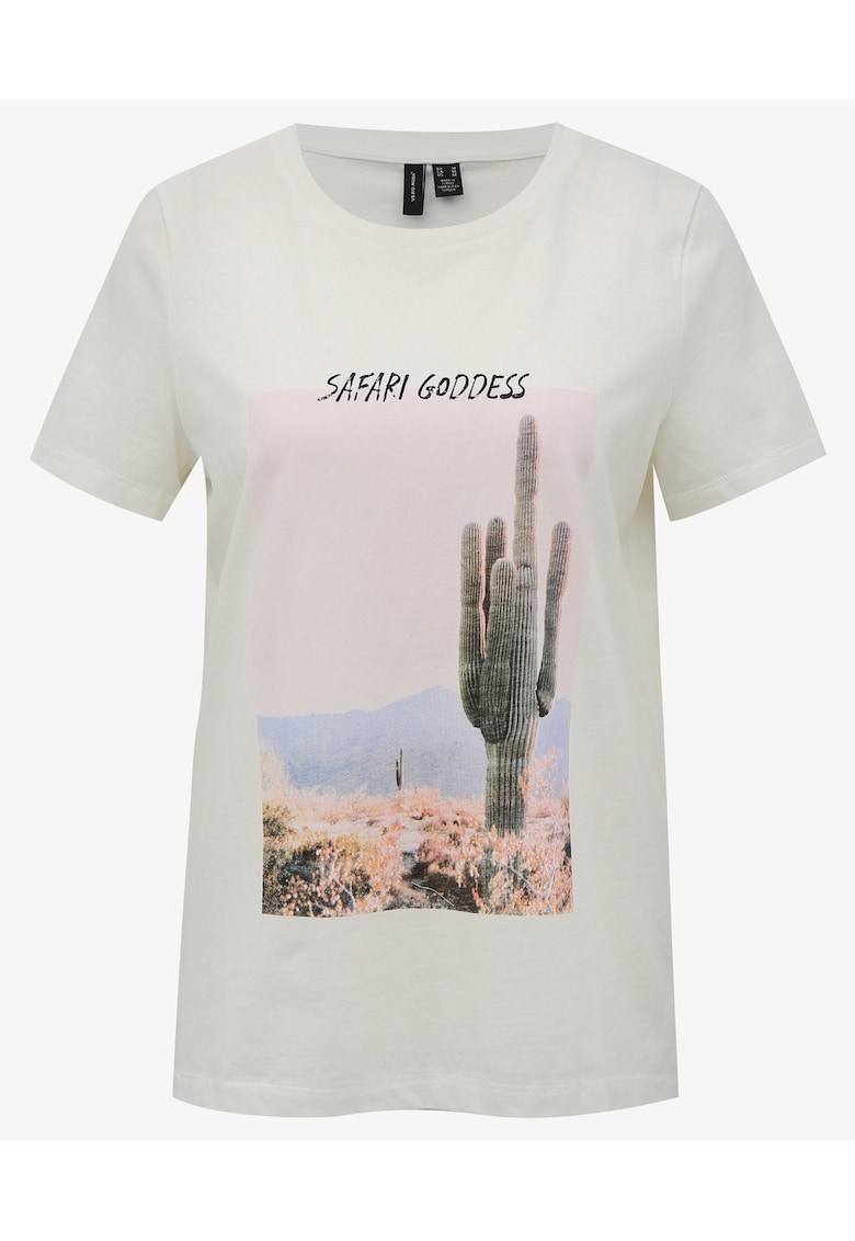 Tricou din bumbac organic cu imprimeu foto