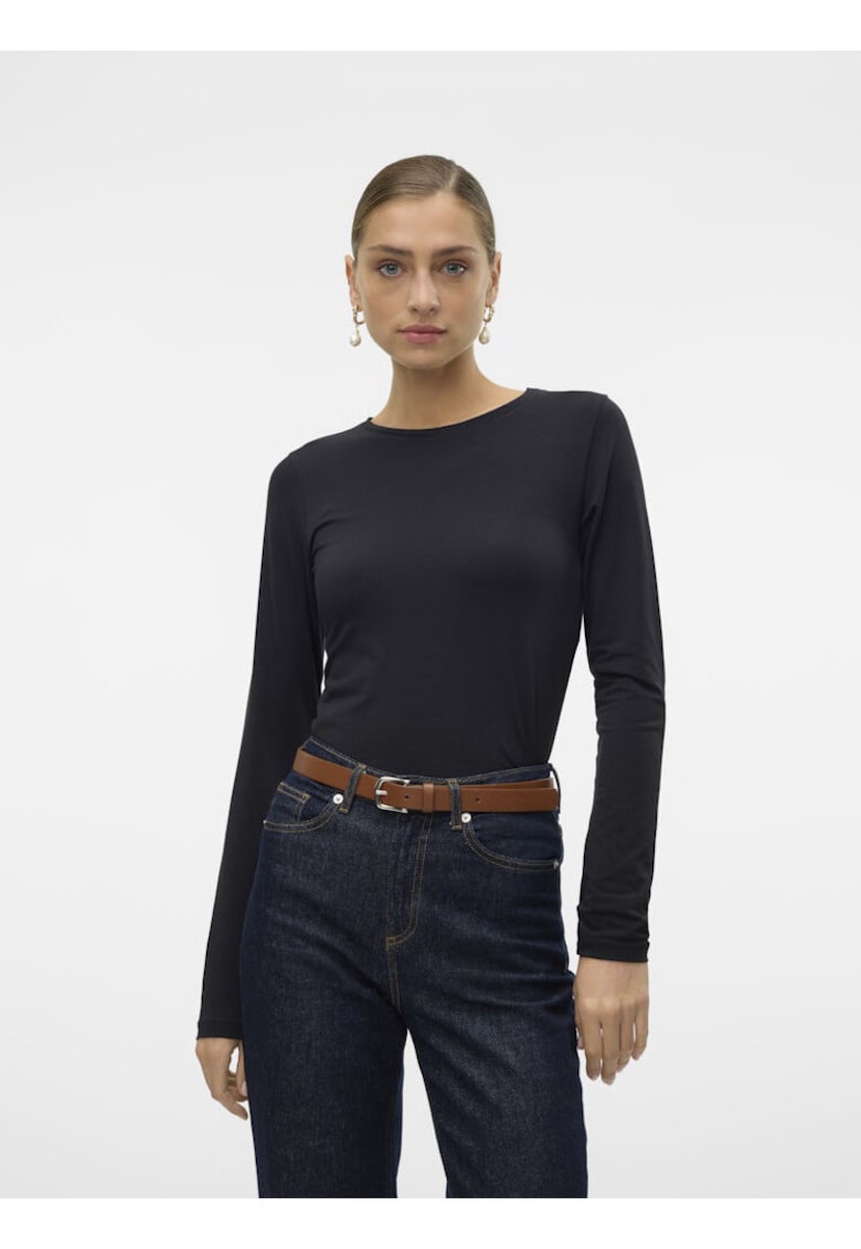 Bluza elastica cu model uni