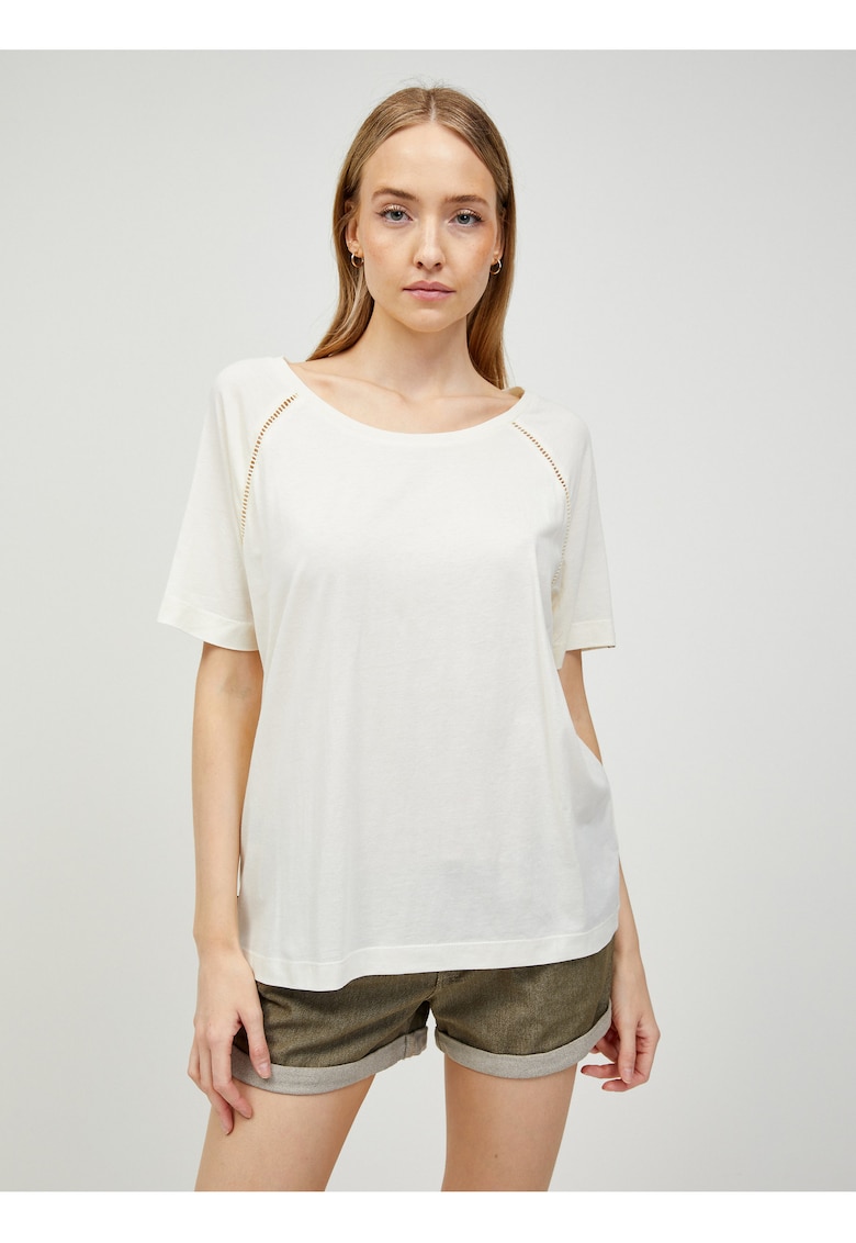 Tricou din amestec de bumbac cu model striat