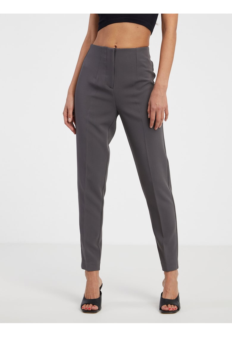 Pantaloni conici cu talie medie -