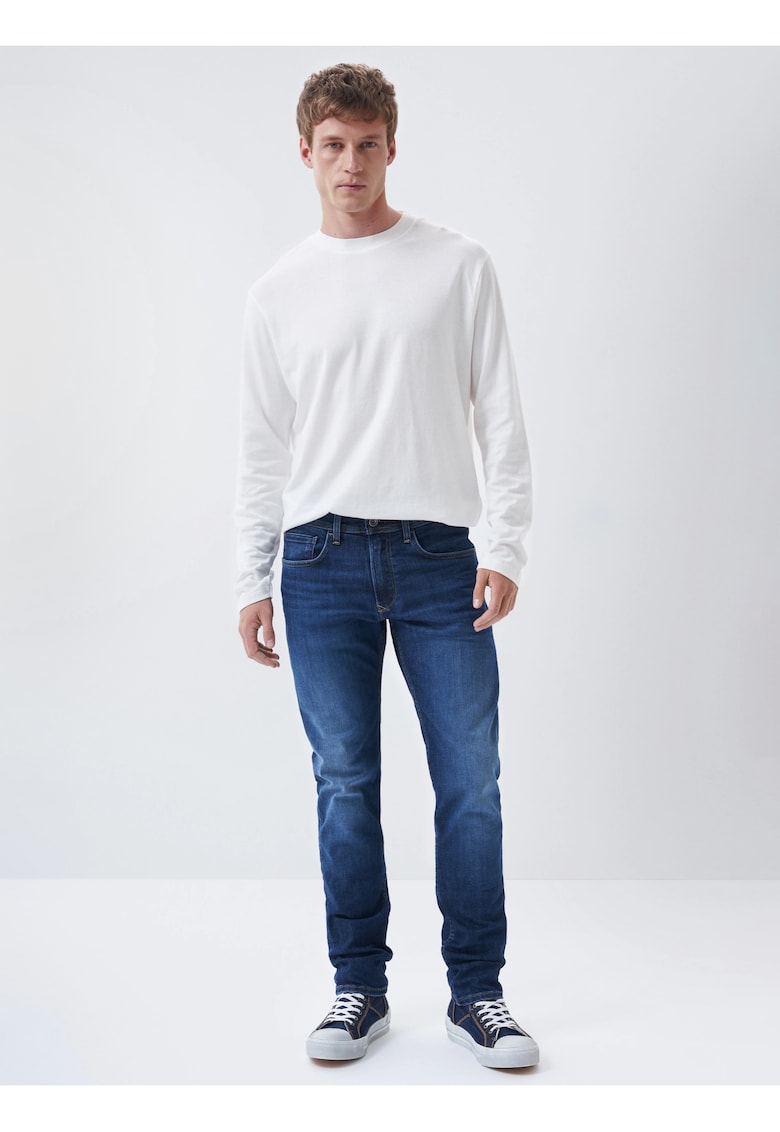 Jeans cu croiala slim fit si talie medie -