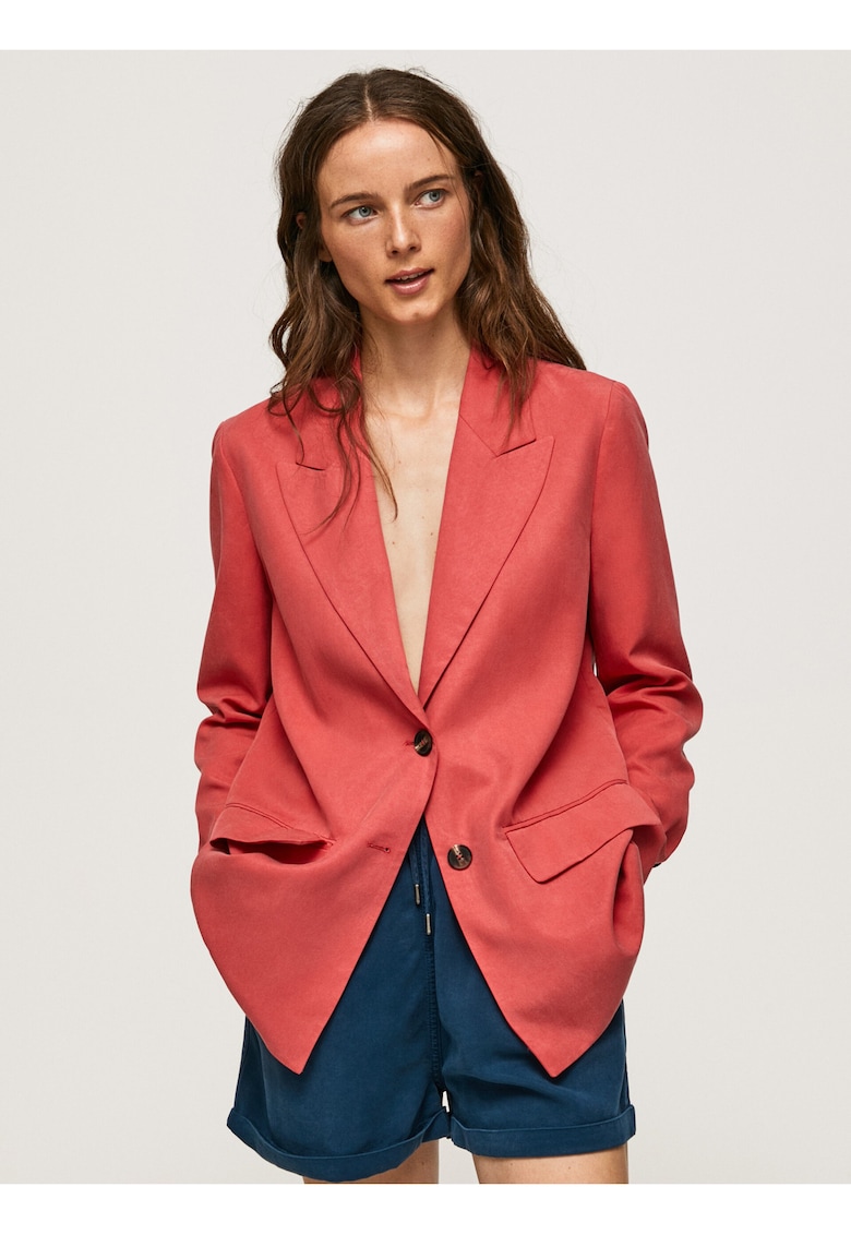 Sacou supradimensionat cu model uni