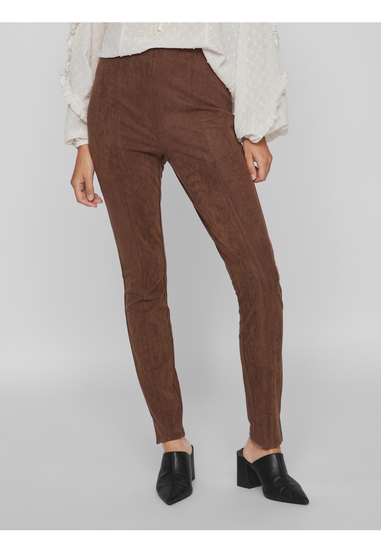 Pantaloni conici cu talie inalta