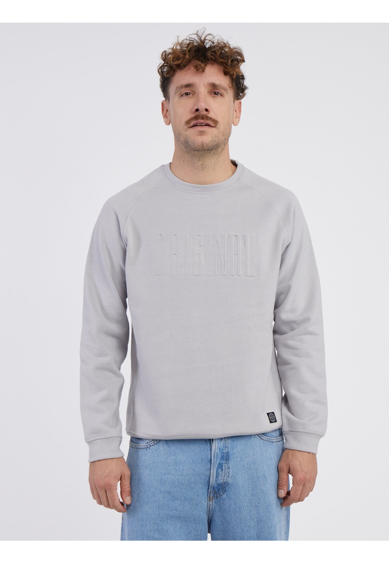 Bluza de trening din bumbac cu decolteu la baza gatului