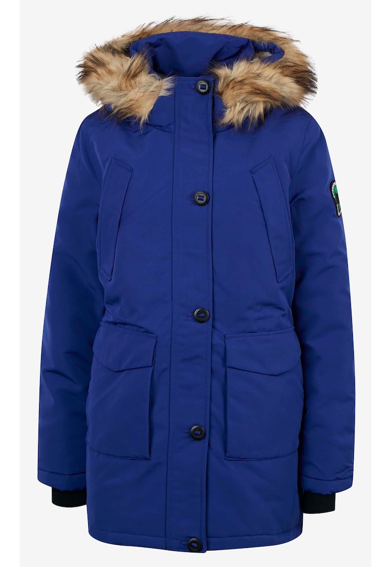 Geaca parka cu garnitura din blana artificiala Everest -