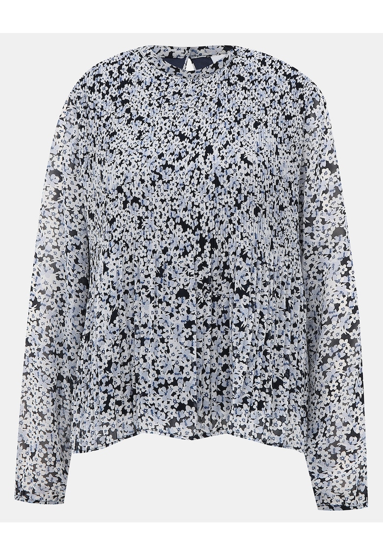 Bluza plisata cu imprimeu floral