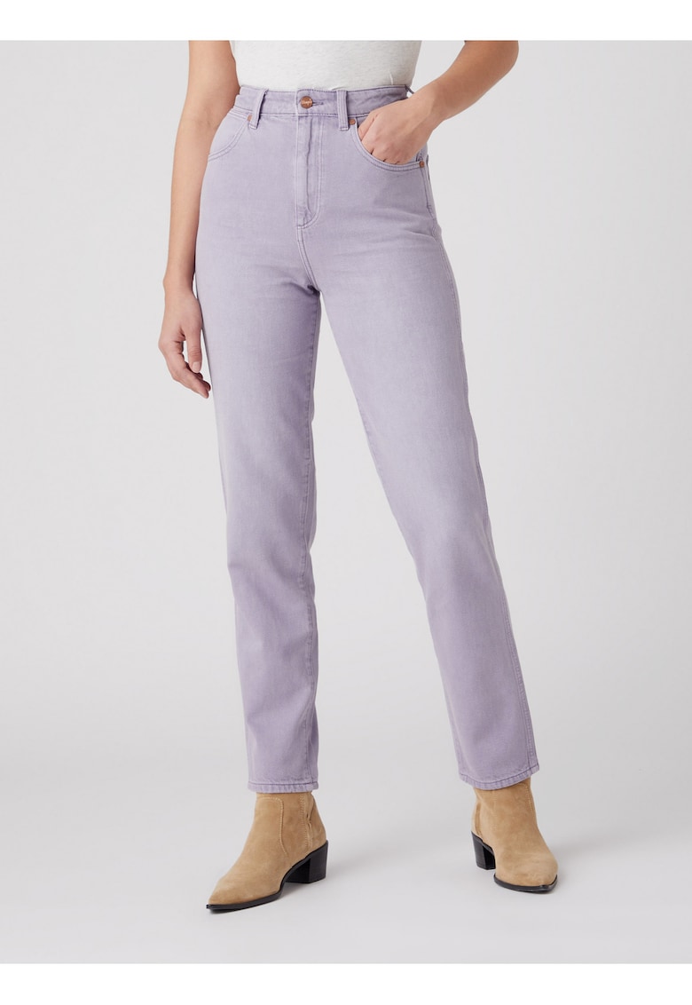 Jeans cu croiala dreapta din amestec de bumbac organic si canepa -