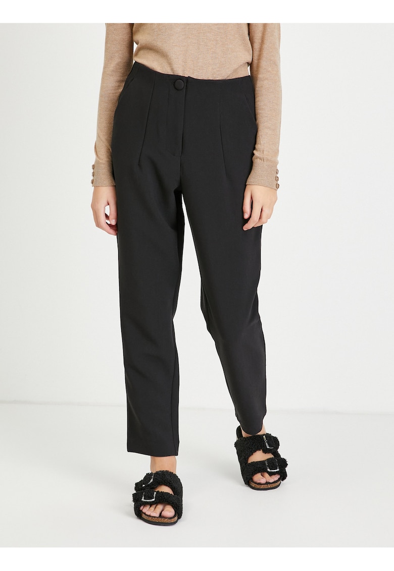 Pantaloni crop cu pense Juno