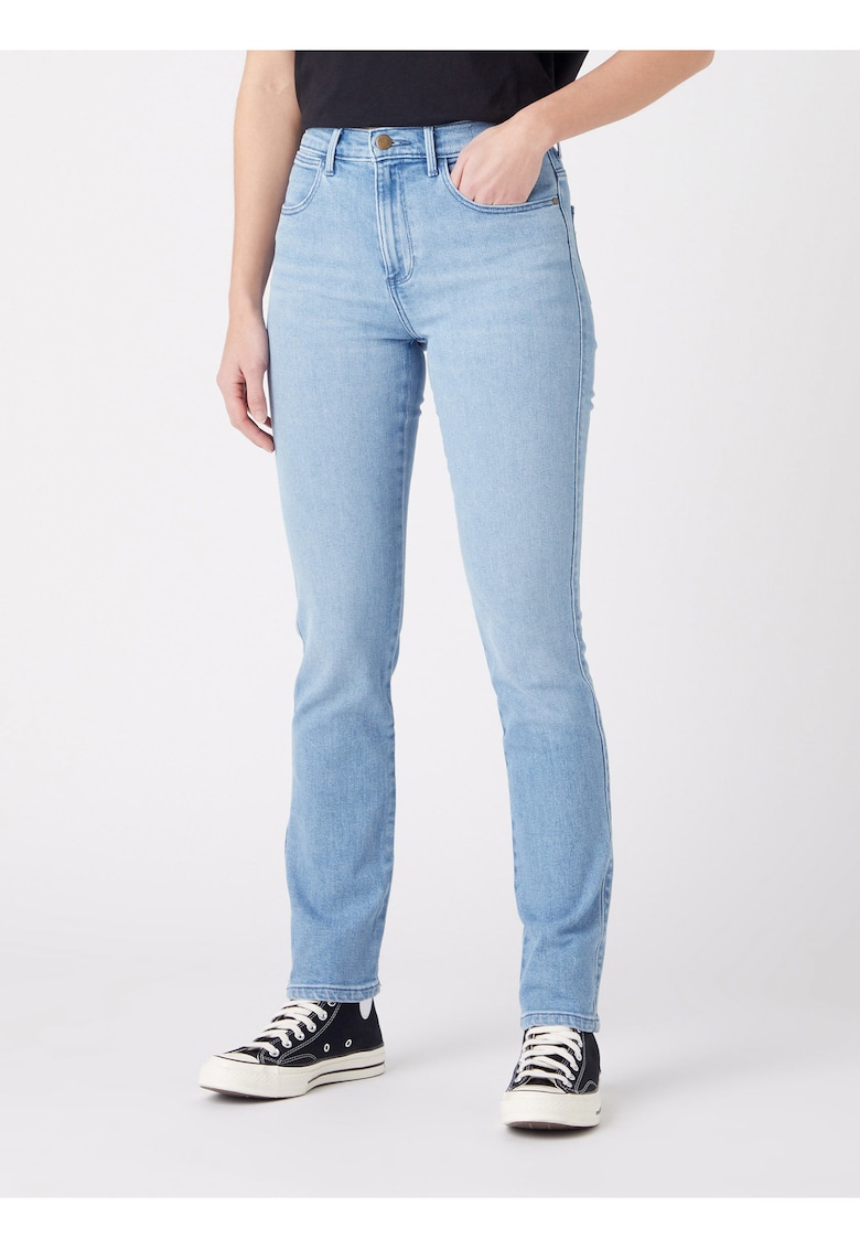 Jeans cu croiala slim fit din amestec de bumbac organic -