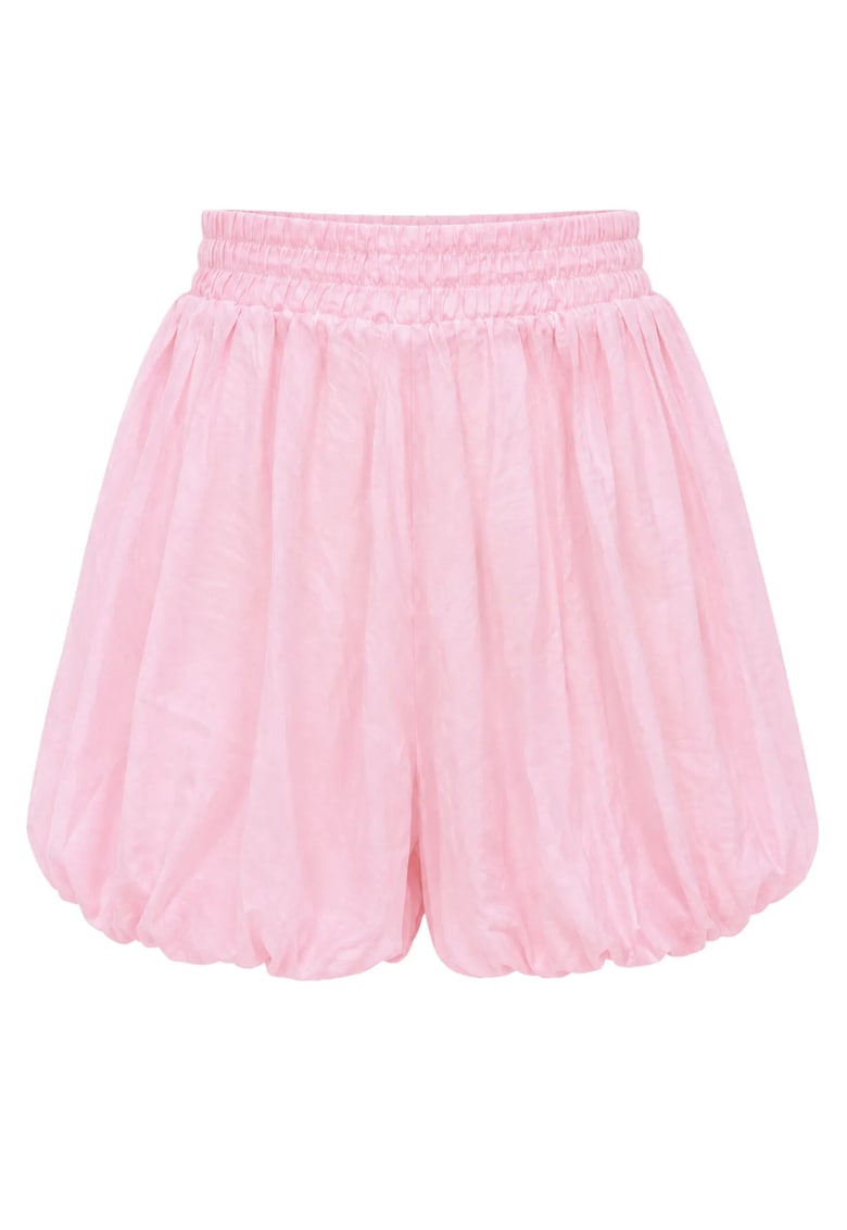 Pantaloni scurti - mini - roz pudrat - casual - 100% poliester