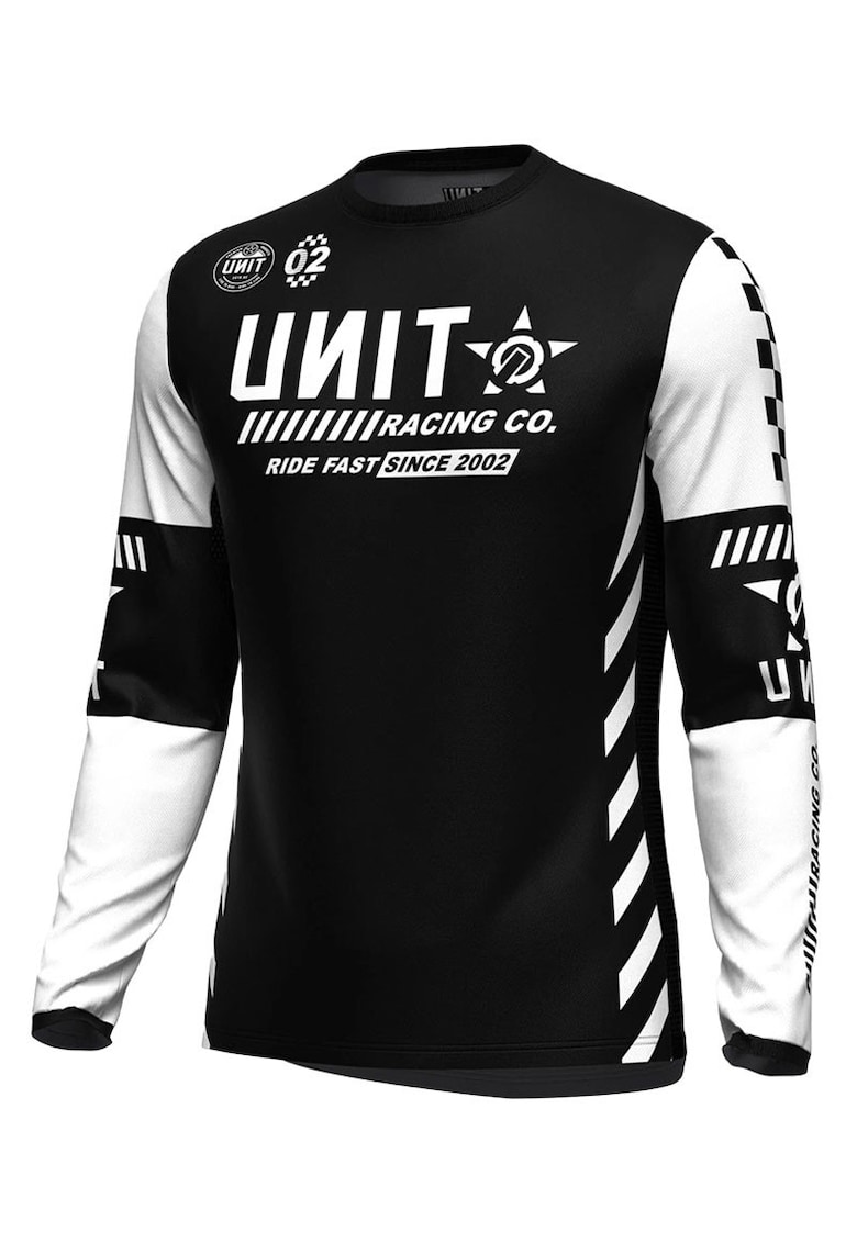 Bluza de motocicleta slim fit cu terminatie asimetrica