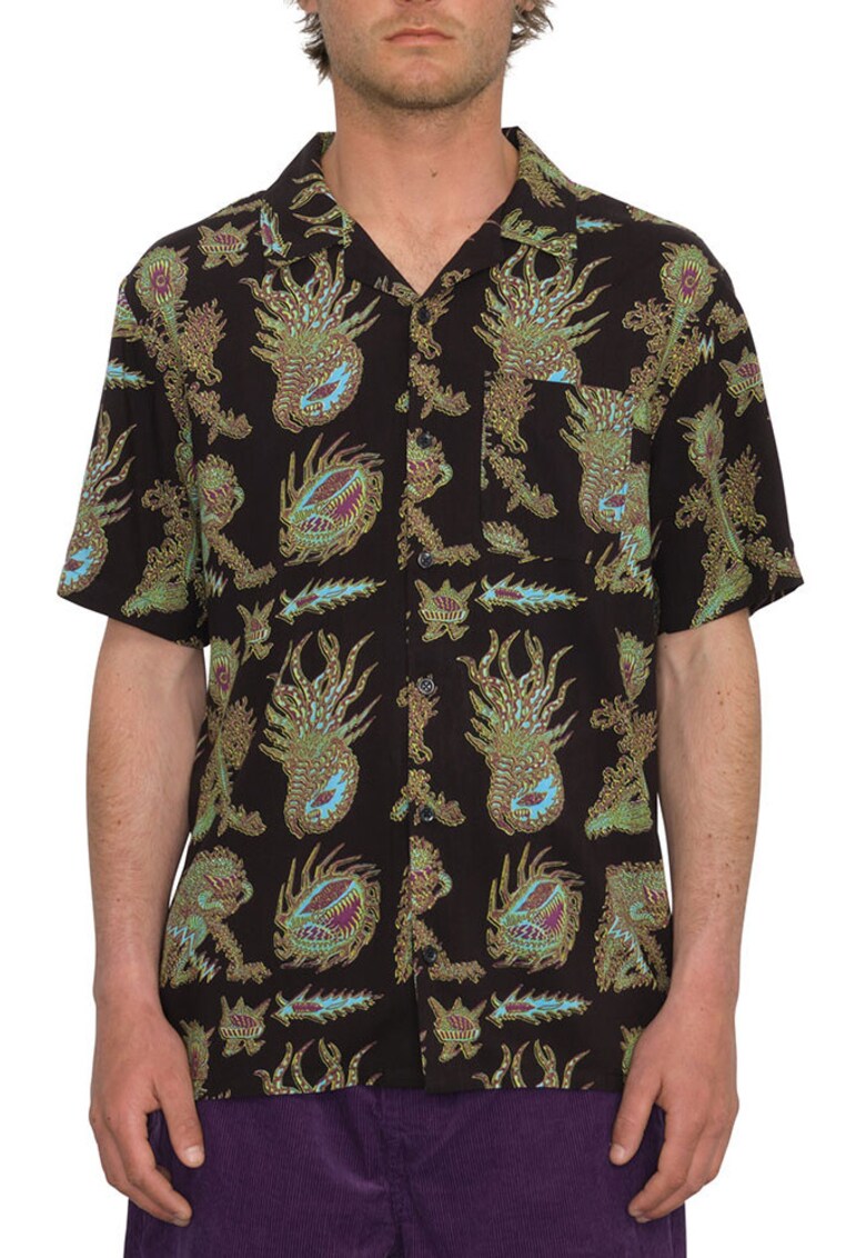 Camasa din viscoza cu model si nasturi