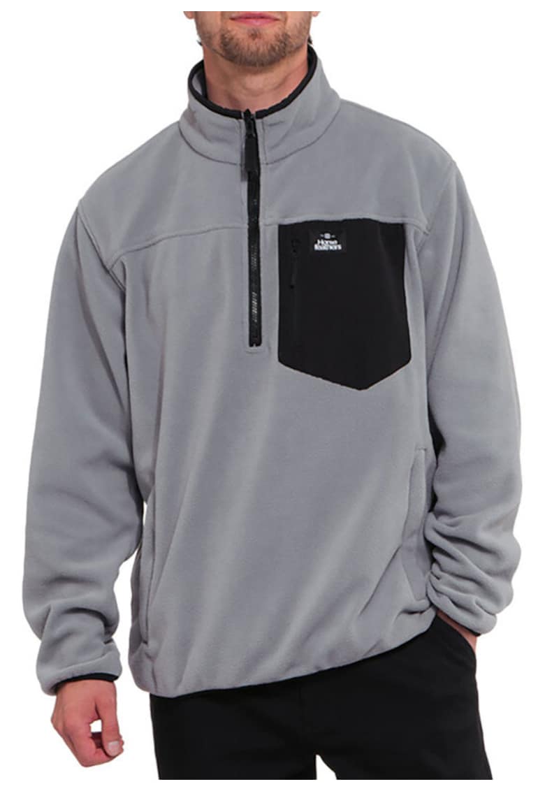 Bluza de trening cu fenta cu fermoar