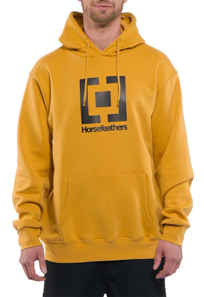 Hanorac casual cu buzunar frontal - Galben mustar