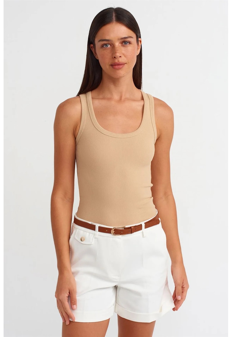 Maiou - slim - bej natural - bumbac-elastan