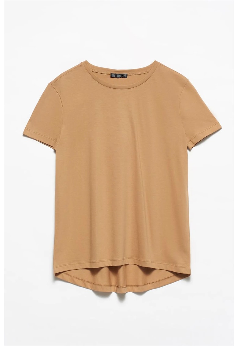 Tricou dama - tricou din bumbac - maneca scurta - maro camel