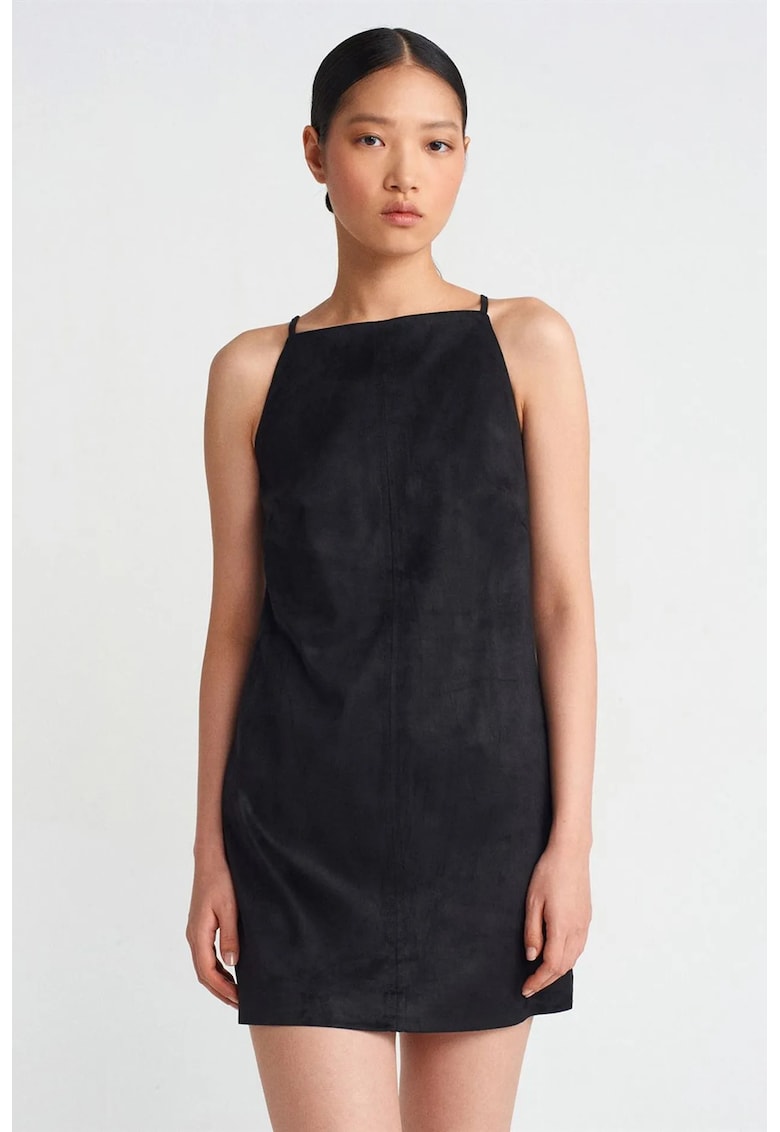 Rochie mini - eleganta - neagra - 100% poliester
