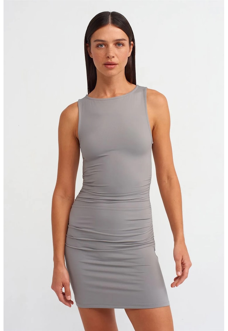 Rochie Mini - Bodycon - Gri Ardezie - Drapaj - Femei - 93% nylon/7% elastan
