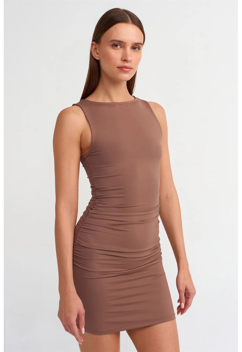 Rochie Mini - Bodycon - Eleganta - Maro Mocha - 93% nylon/7% elastan