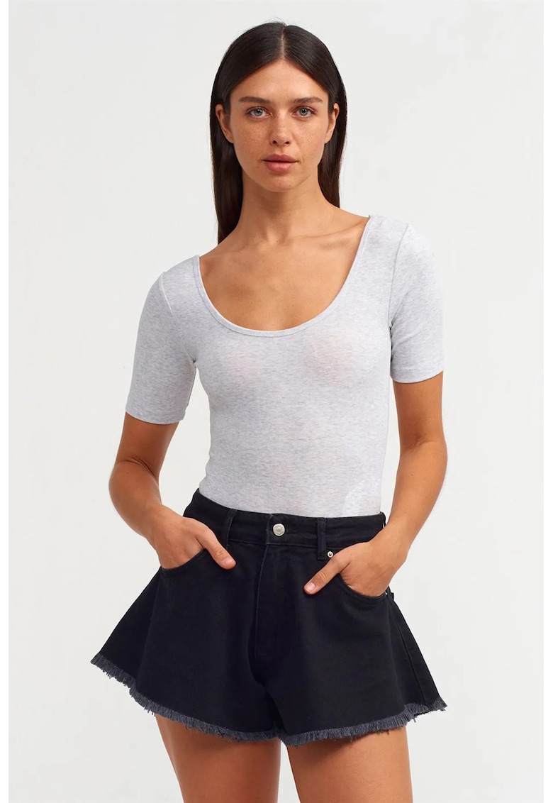 Body slim fit - gri deschis - bumbac/elastan