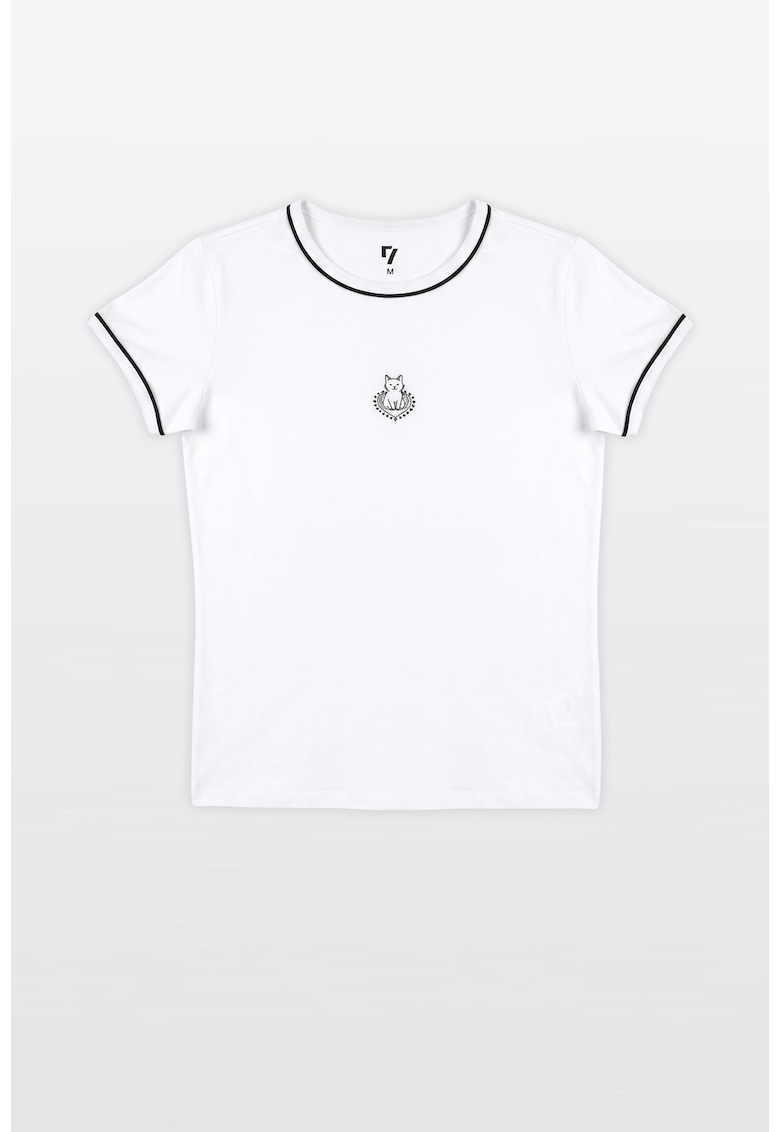 Tricou cu terminatii contrastante