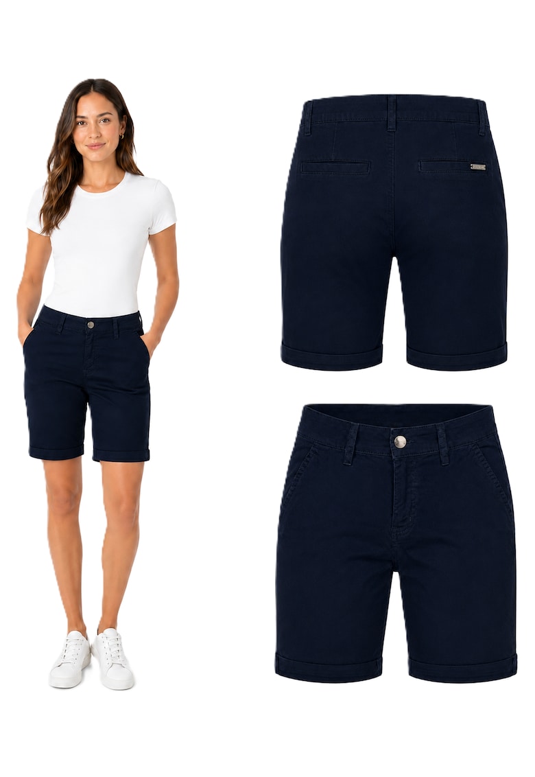 Pantaloni scurti cu buzunare oblice