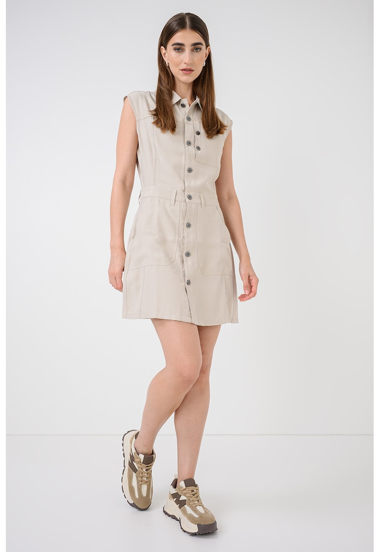 Rochie-camasa fara maneci Cinch - Maro camel